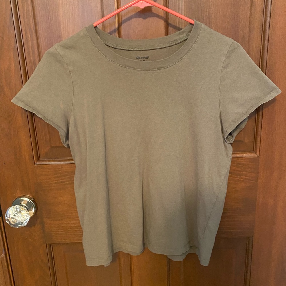 Green/Brown, 100% Cotton T-shirt from Madewell in Size Medium